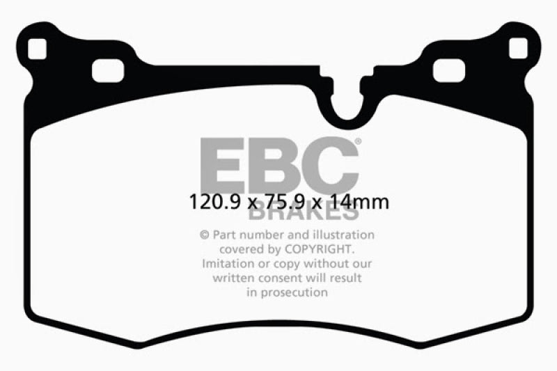 EBC Redstuff Ceramic Low Dust Front Brake Pads for Mini Cooper (Part No. EBCDP31854C)
