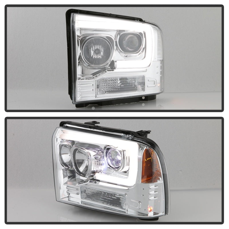 Spyder Platinum Series LED Tail Lights for Ford F-250 F-350 Super Duty 2005-2007 - Chrome Finish
