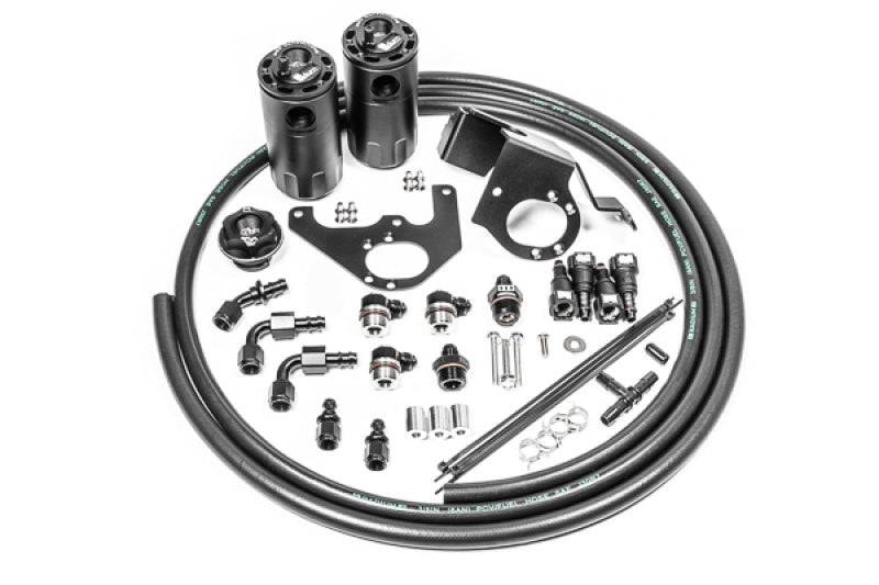 Radium Engineering Dual Catch Can Kit for Cadillac CTS-V (LSA Engine) - Part Number rad20-1564-FL
