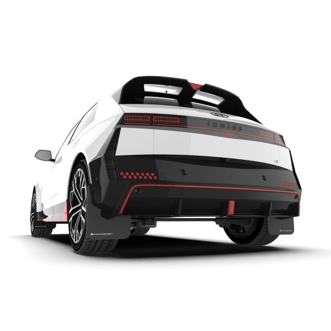 Rally Armor 2025 Hyundai Ioniq 5 N Black Mud Flap with Red Logo – Durable Polyurethane Fender Protection