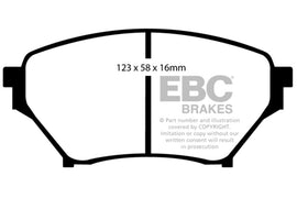 EBC DP31452C Redstuff Ceramic Front Brake Pads for 2001-2003 Mazda Miata MX-5 1.8