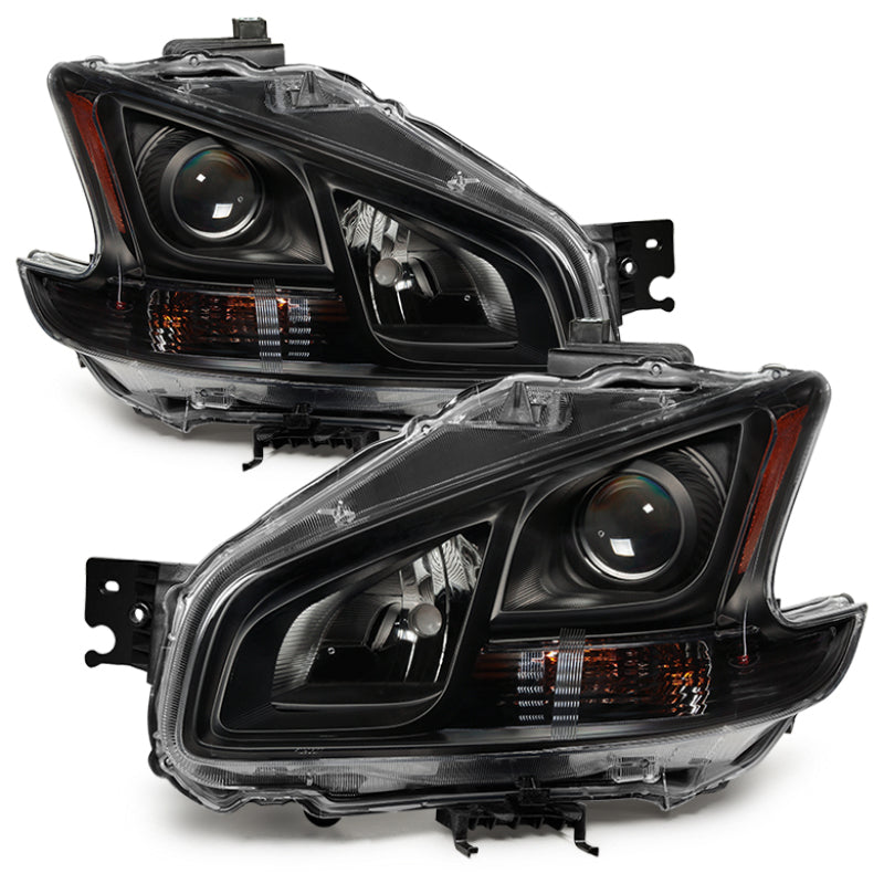 SPYDER xTune 09-14 Nissan Maxima Halogen OEM Style Headlights - Black (Part Number: HD-JH-NM09-AM-BK)