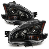 SPYDER xTune 09-14 Nissan Maxima Halogen OEM Style Headlights - Black (Part Number: HD-JH-NM09-AM-BK)