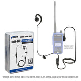 Rugged Radios RGDL-M-LT-RH Lapel Microphone with Ear Hook for Handheld Radios
