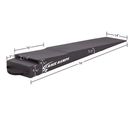 Race Ramps 7-inch Trailer Ramp with Flap Cut-Out and 5.5 Degree Approach Angle - RRP RR-TR-7-FLP
