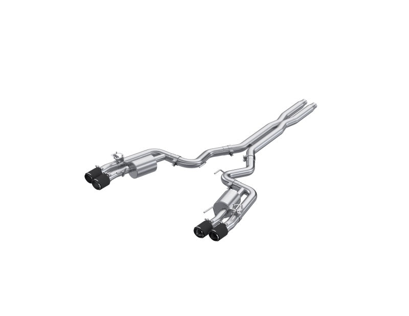 MBRP Armor Pro Series 3-inch Cat-Back Exhaust System with Quad Carbon Fiber Tips for Ford Mustang S650 2024-2026