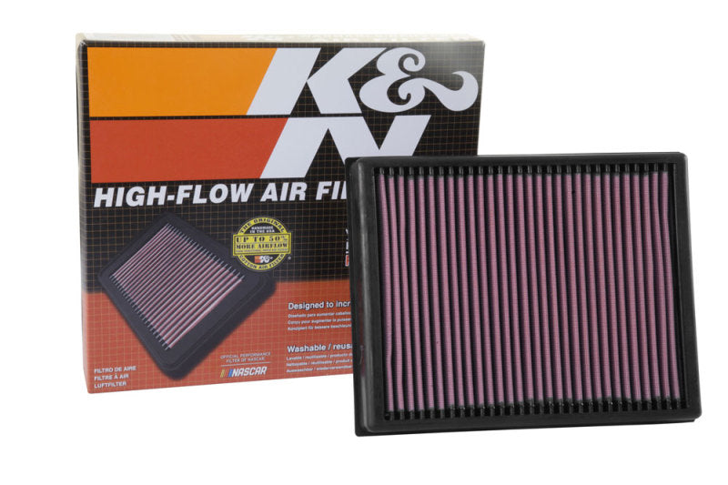 K&N Engineering 33-3086 High-Flow Reusable Air Filter for Ford Ranger 2019-2022