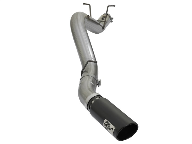 aFe Large Bore HD 5-inch 409 Stainless Steel DPF-Back Exhaust System with Black Tip for 2017 GM Duramax V8-6.6L (L5P) Diesel Trucks
