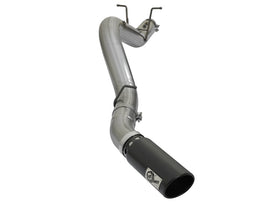 aFe Large Bore HD 5-inch 409 Stainless Steel DPF-Back Exhaust System with Black Tip for 2017 GM Duramax V8-6.6L (L5P) Diesel Trucks