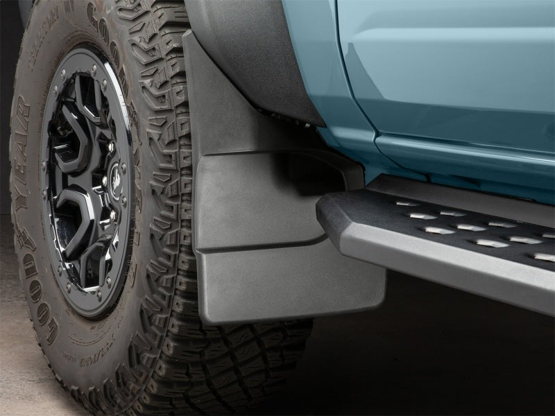 WeatherTech DigitalFit No-Drill Front MudFlaps for 2021-2022 Ford Bronco, Black - WET110185