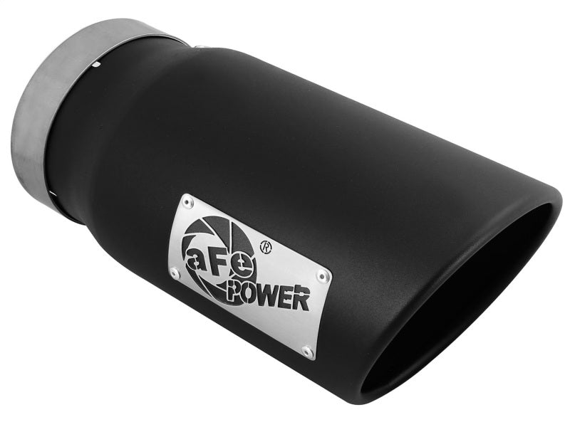 aFe Diesel Exhaust Tip Bolt-On Black 5-Inch Inlet x 6-Inch Outlet x 12-Inch Length