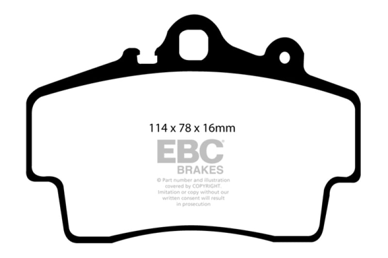 EBC Redstuff Ceramic Low Dust Front Brake Pads for Porsche Boxster and Cayman * Part Number D737