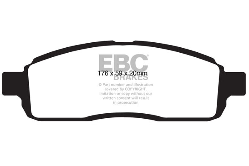 EBC 09 Ford F-150 4.6L V8 2WD Greenstuff Heavy Duty Brake Pads Part Number ebcDP61843