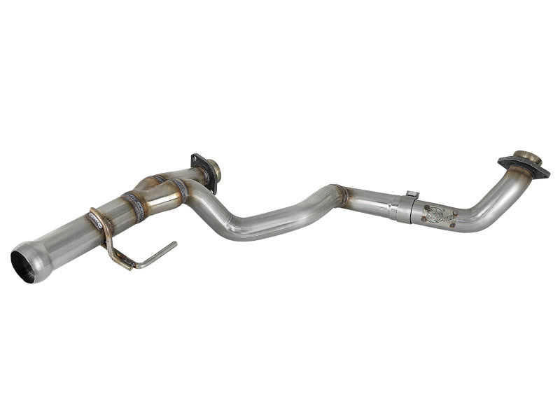 aFe Power Twisted Steel Y-Pipe 2-1/4 inch to 2-1/2 inch 409 Stainless Steel Exhaust for Jeep Wrangler JL & Gladiator JT