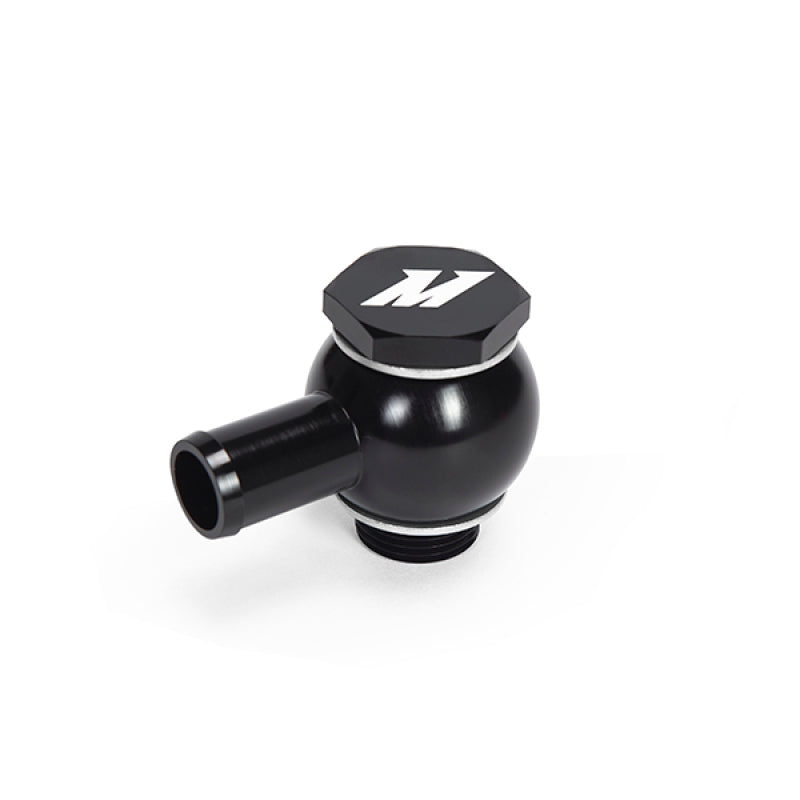 Mishimoto M20 x 5/8-Inch Straight Black Banjo Fitting with Bolt