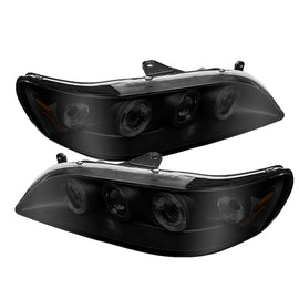 Spyder Honda Accord 98-02 1PC Projector Headlights with LED Halo and Amber Reflector, Black - Part Number SPY5010728