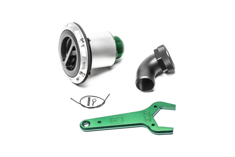 Radium Engineering Remote Mount Vented Standard Filler with 1.5 Inch Elbow - Part Number rad20-1105-V
