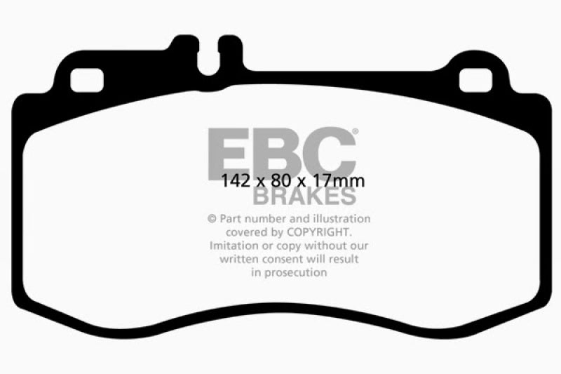 EBC Yellowstuff Front Brake Pads for Mercedes-Benz E-Class 2010-2013 * High-Performance Street and Track Use