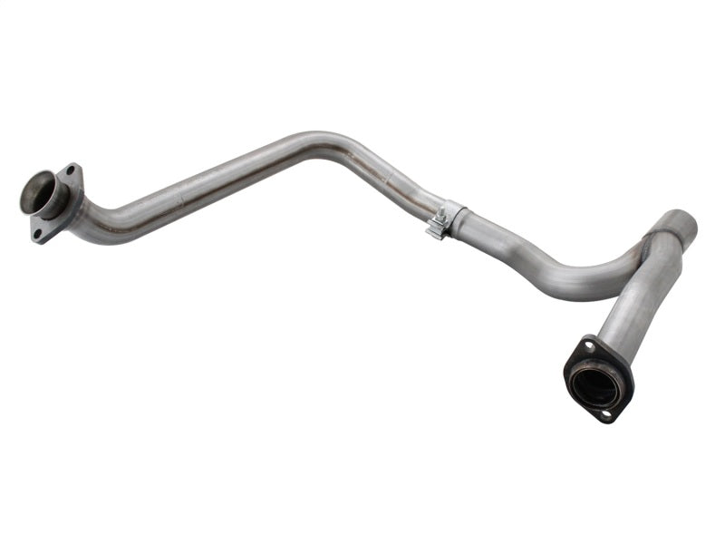 aFe Power Twisted Steel Y-Pipe for 2012-2018 Jeep Wrangler V6 3.6L - 2.5 Inch Stainless Steel Mandrel-Bent Exhaust Connection