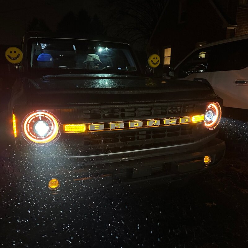 Oracle Oculus Bi-LED Headlights for 2021+ Ford Bronco with ColorSHIFT RGB+W - Focused LED Projection with 5200 Lumens