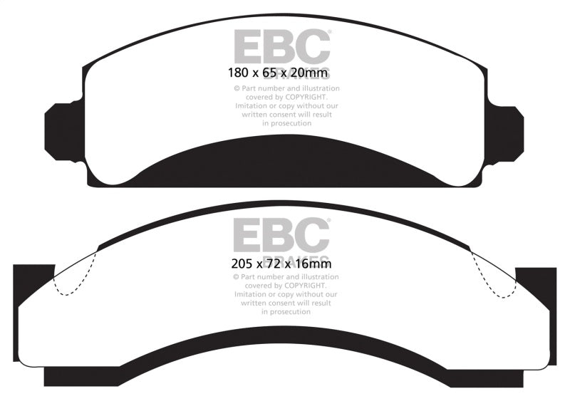 EBC Yellowstuff Front Brake Pads for Chevrolet G30 * High-Performance Street and Track Use