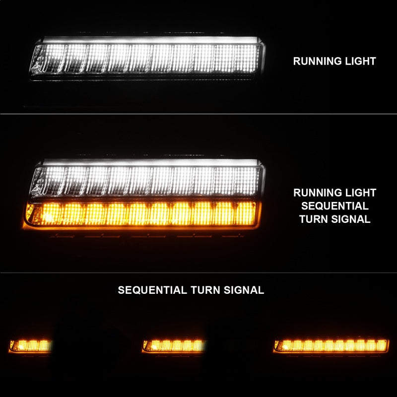 ANZO Wrangler 18-21 / Gladiator 20+ LED Side Marker Lights with Smoke Lens and Sequential Signal