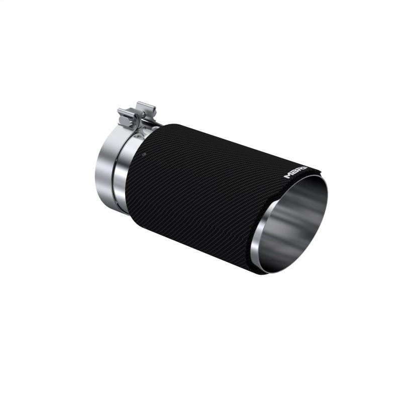 MBRP Universal Carbon Fiber Exhaust Tip 6 inch OD, 5 inch Inlet, 12 inch Length - Angle Cut Design