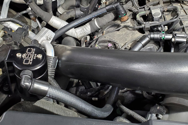 J&L JLT3047P-B Oil Separator 3.0 Passenger Side, Black Anodized for 2015-2017 Ford Expedition 3.5L EcoBoost