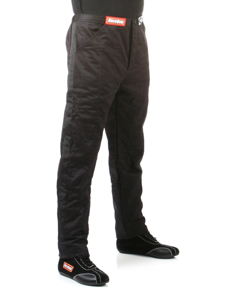 RaceQuip Black SFI-5 Pants Large - Automotive Racing Gear for Safety and Comfort
