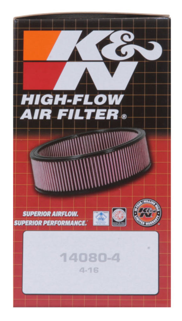 K&N Engineering Universal Round Air Filter 6-3/8 inch OD, 5 inch ID, 2-1/2 inch Height