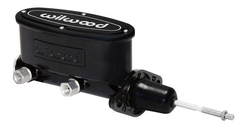 Wilwood High Volume Tandem Master Cylinder - 15/16 inch Bore, Black Finish with Pushrod