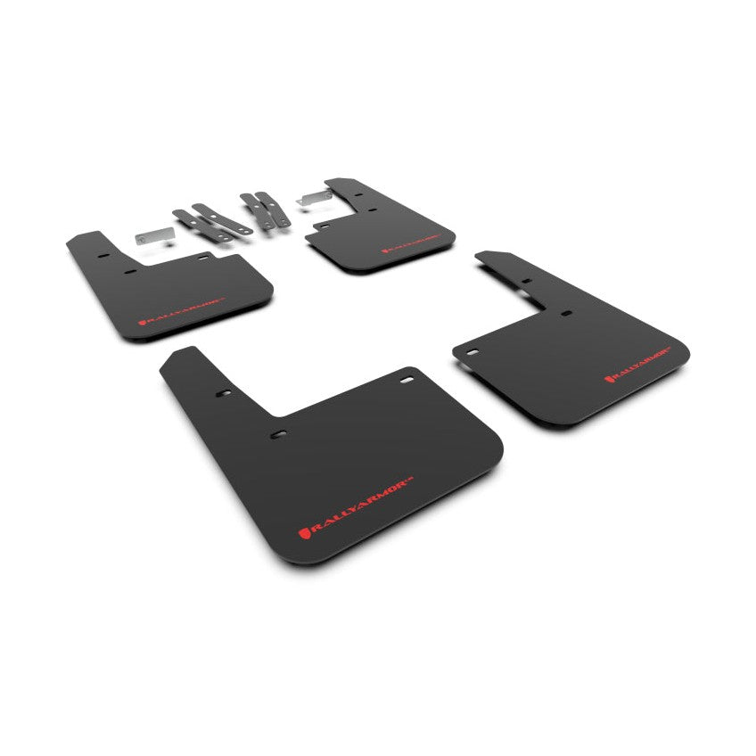 Rally Armor UR Series Mud Flaps for Hyundai Kona (2018-2020) - Durable Urethane Protection with Red Logo
