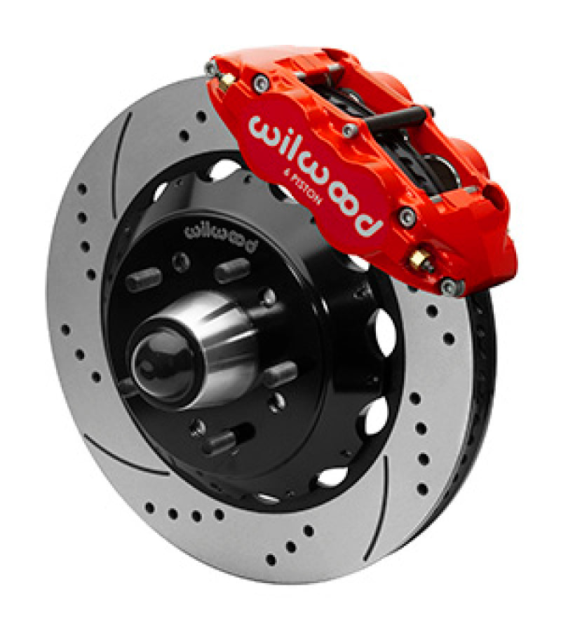 Wilwood Narrow Superlight 6R Front Truck Brake Kit for 1988-1998 GMC C1500/C2500 - 14-inch Red