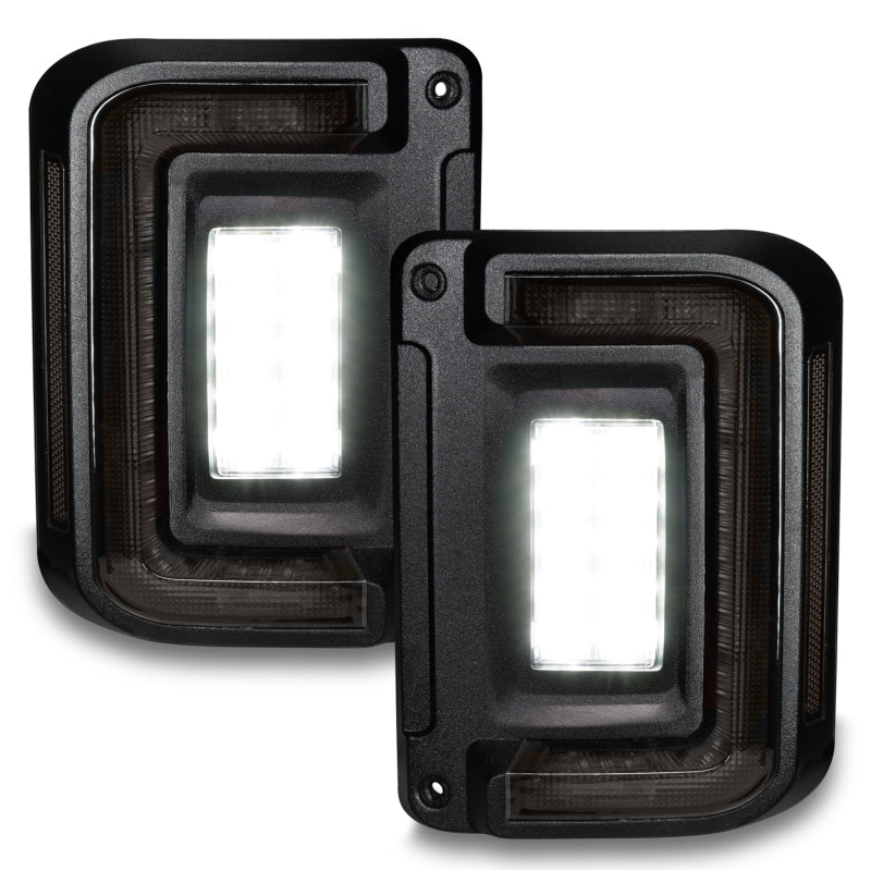 Oracle Lighting Black Series Flush Mount LED Tail Lights for Jeep Wrangler JK Part Number ORL5891-504-T