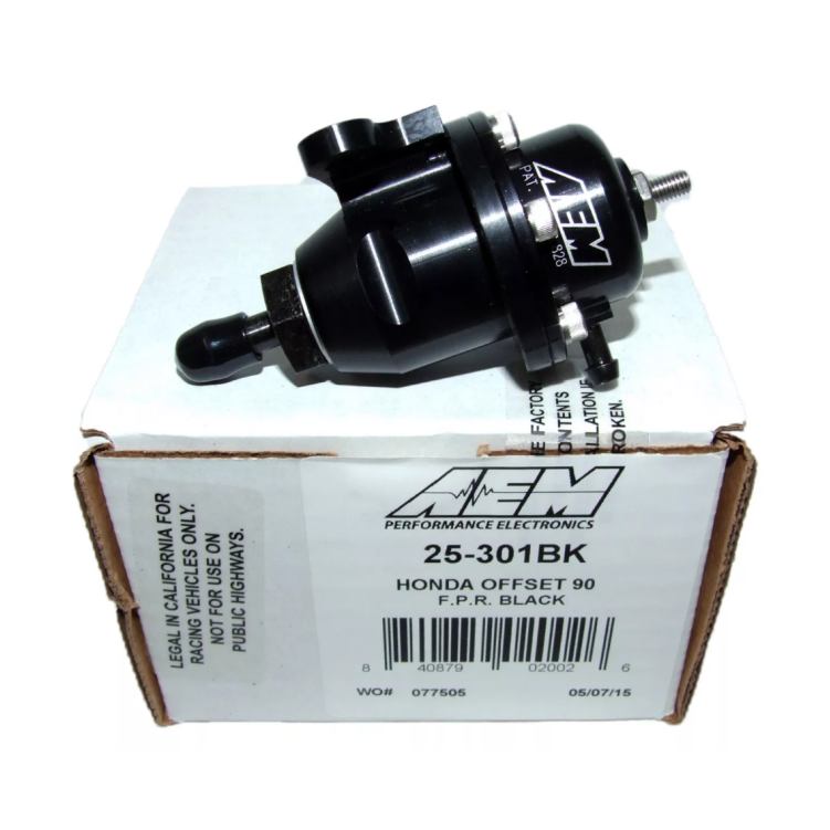 AEM 98-99 Acura CL / 00-05 S2000 / 98-02 Accord / 96-00 Civic Black Adjustable Fuel Pressure Regulat