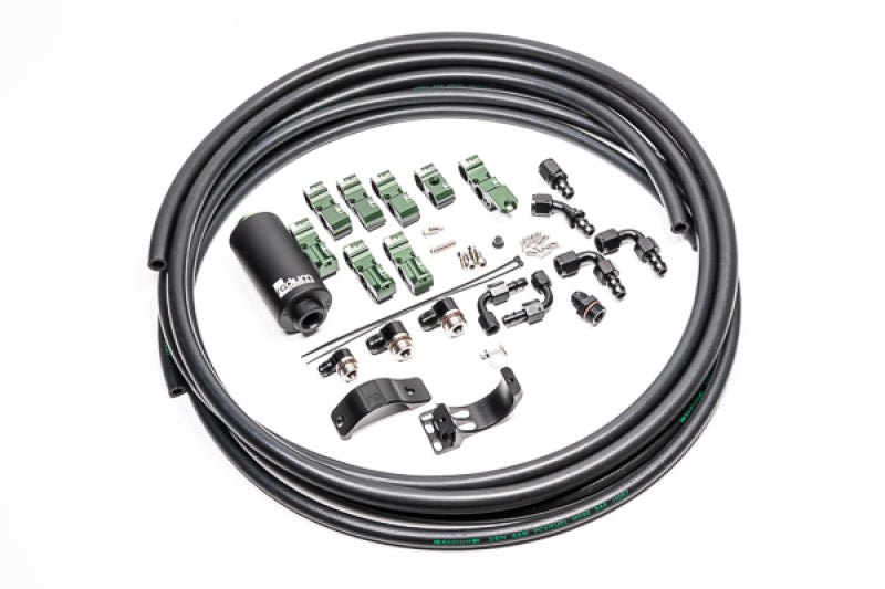 Radium Engineering Late Nissan Fuel Hanger Plumbing Kit with Stainless Steel Mesh Filter