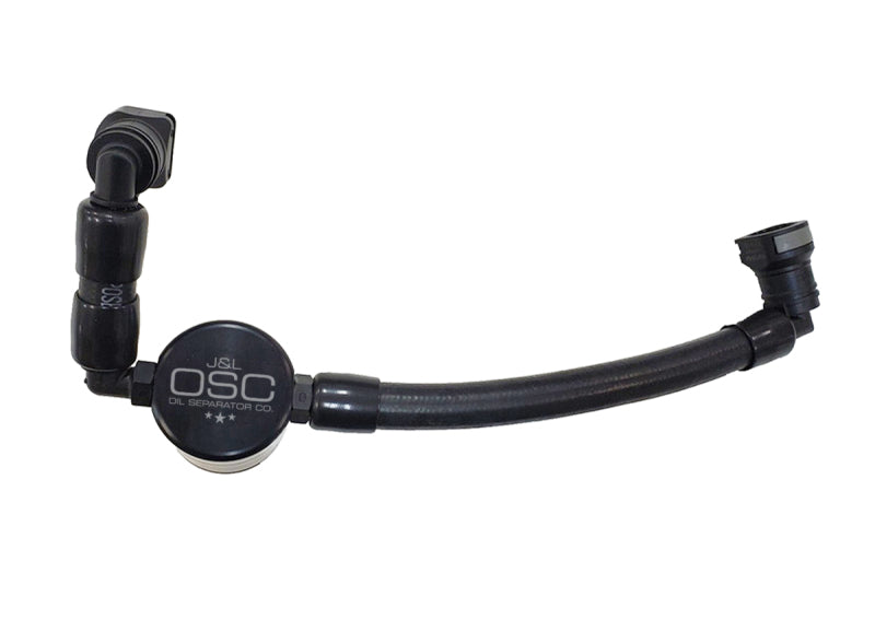 J&L JLT3050P-B 3.0 V2 Passenger-Side Oil Separator for 2011-2017 Ford Mustang V6, Black Anodized