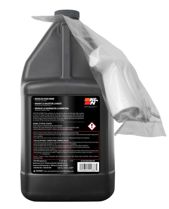 K&N Power Kleen Air Filter Cleaner * 1 Gallon Bottle for Cotton Air Filters and Surface Cleaning