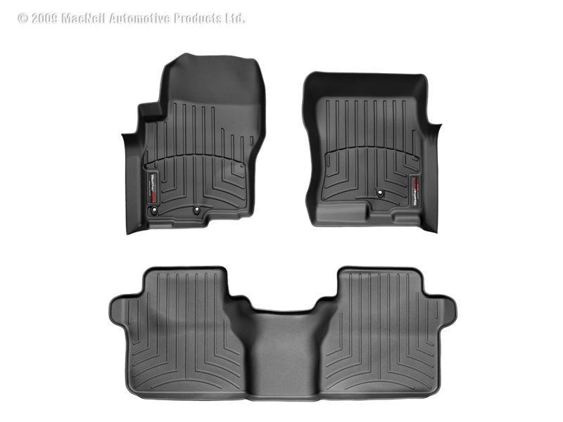 WeatherTech FloorLiner DigitalFit for 2007-2011 Nissan Frontier and Suzuki Equator - Front and Rear, Black, Part #wet441761-440473