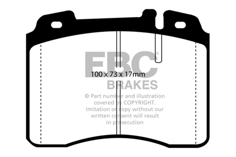EBC DP4927R Yellowstuff Front Brake Pads for Mercedes-Benz and Ferrari Applications