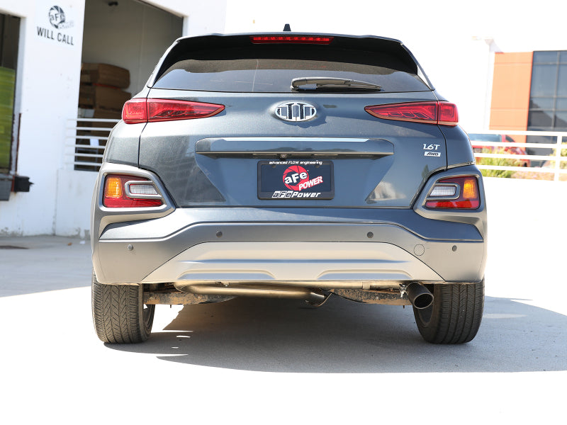 aFe Takeda 2.5 Inch Stainless Steel Axle-Back Exhaust System with Black Tips for Hyundai Kona 2018-2023