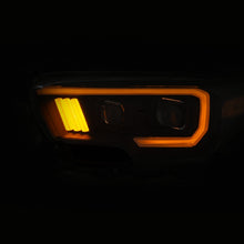 Load image into Gallery viewer, ANZO 2016-2017 Toyota Tacoma Projector Headlights with Plank Style Switchback in Black and Amber with DRL