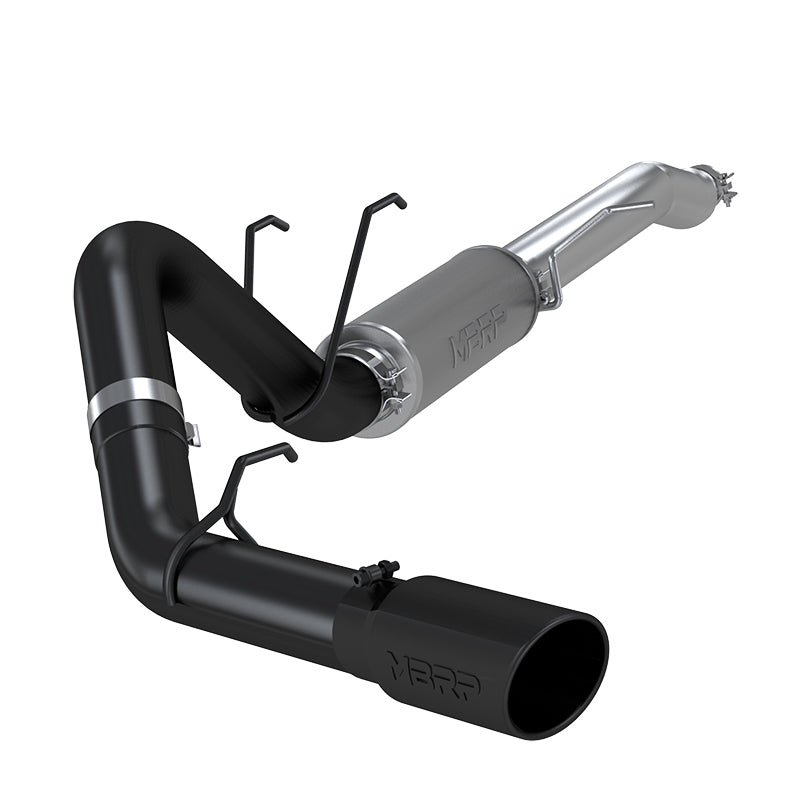 MBRP Armor BLK Series Cat Back Exhaust System for 2017 Ford F-250/350 with 6.2L/7.3L Engine – Black Coated, Single Side Exit