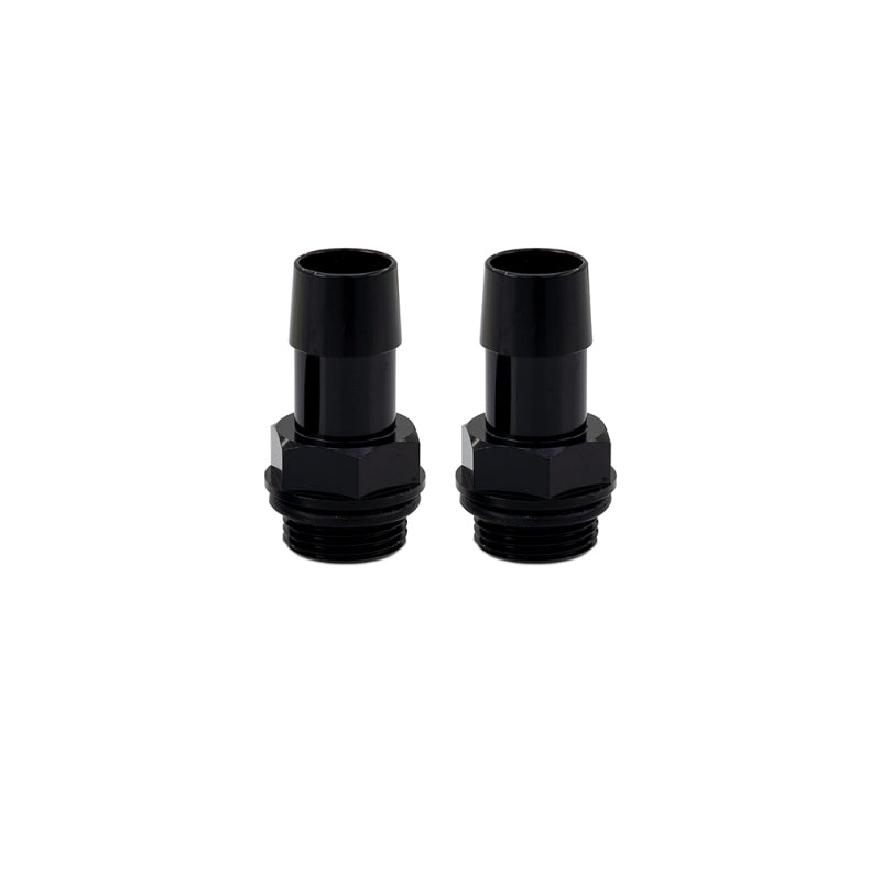 Mishimoto M20x1.5 to 5/8 Inch Aluminum Catch Can Fittings (2 Pack) - Black