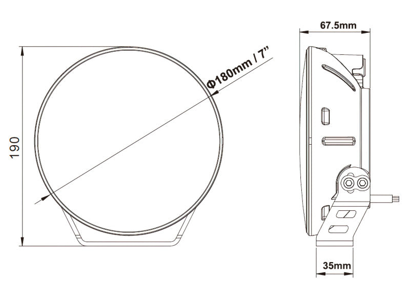 Oracle Lighting Auxiliary LED Light with TIR and Reflector Technology - Part #orl2915-023