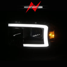 Load image into Gallery viewer, ANZO 97-04 Dodge Dakota/Durango Crystal Headlight Set with Light Bar, Black Housing