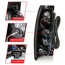Load image into Gallery viewer, ANZO 2004-2007 Chevy Silverado Tail Light Assembly with Red/Clear Lens and Black Trim