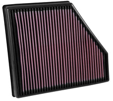 Load image into Gallery viewer, K&amp;N Engineering High-Flow Drop-In Air Filter for 2016-2020 Chevrolet Camaro SS 6.2L - Model KNJ33-5047