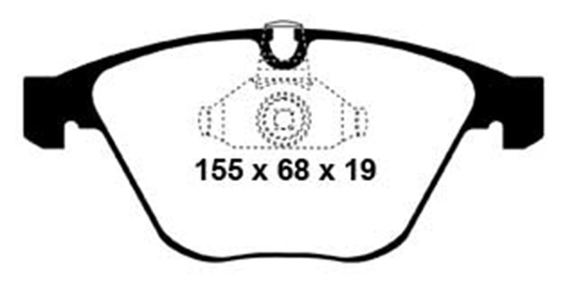 EBC Redstuff Ceramic Low Dust Front Brake Pads for BMW 5 Series (2006-2008)