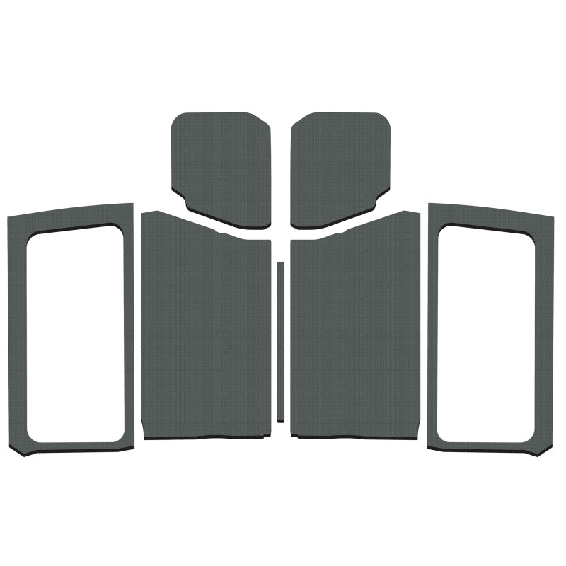 DEI 18-23 Jeep Wrangler JL 2-Door Boom Mat Complete Headliner Kit - 7 Piece in White